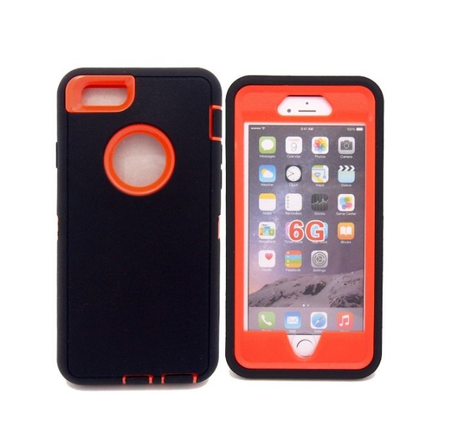 iphone 6 Case Defender Tough Armor 3 in 1 Shockproof Heavy Duty Impact Hybrid Full Body Protective Hard Case for iphone 6 orange